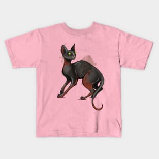 Cat. Sphynx cat. Sinister cat Kids T-Shirt